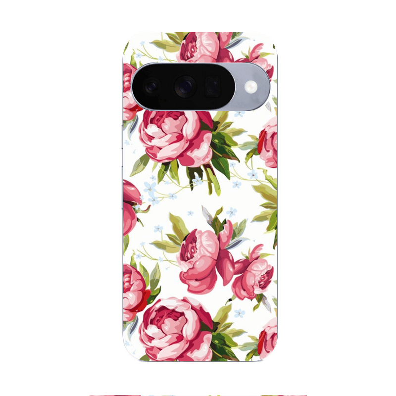 Google Pixel 10 Pink Roses Transparent Silicone TPU Θήκη